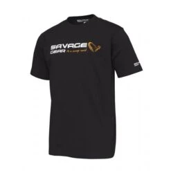 T-shirt Savage Gear Signature Logo Encre Noire