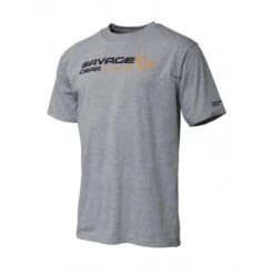 T-Shirt Savage Gear Signature Logo Gris Chiné