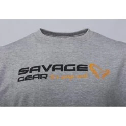 T-Shirt Savage Gear Signature Logo Gris Chiné -Savage Gear Pêche Pas Cher Magasin 73649 3 550x550w