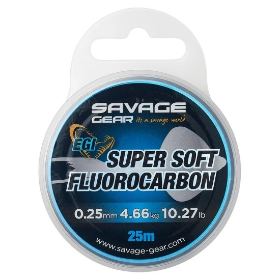 Savage Gear Super Soft Fluorocarbone Egi 25m 0.25mm Rose 1 Savage Gear Super Soft Fluorocarbone Egi 25m 0.25mm Rose
